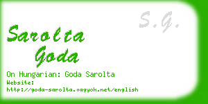 sarolta goda business card